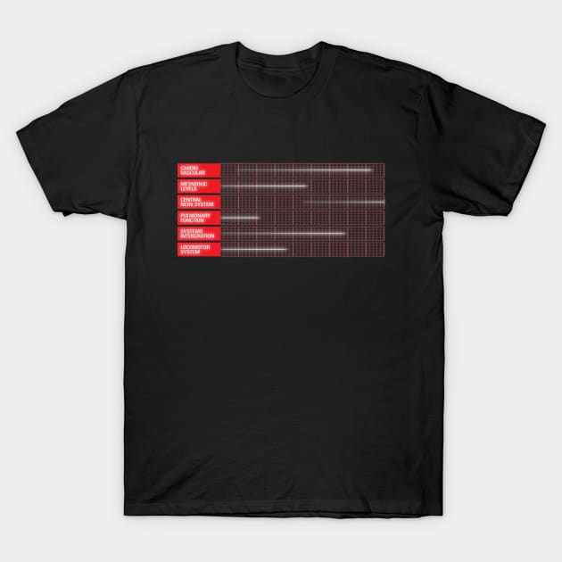 Life Systems Display (Dead) - HAL 9000 T-Shirt by Curvy Space Retro